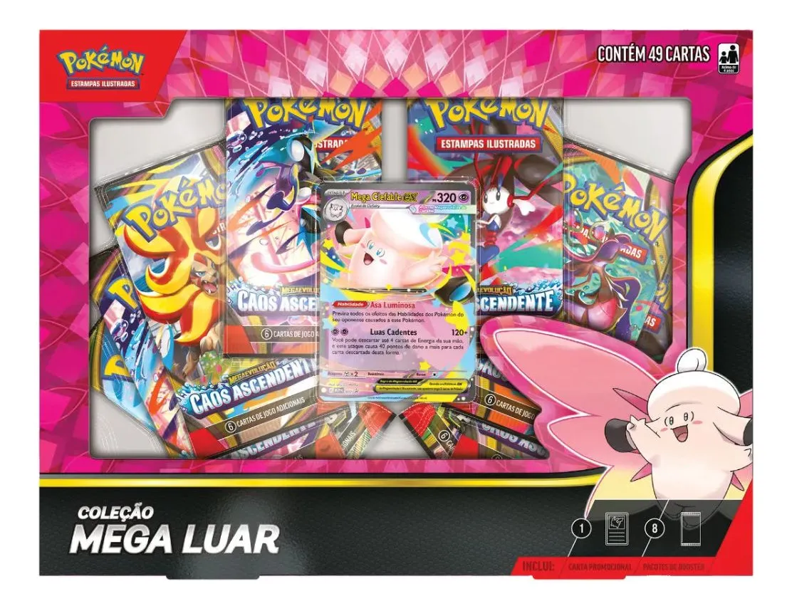 Pokémon Box Coleção Mega Luar – Mega Clefable ex